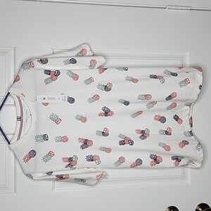 Denim & Flower Ricky Singh Pineapple Graphic T-Shirt White Slim Fit